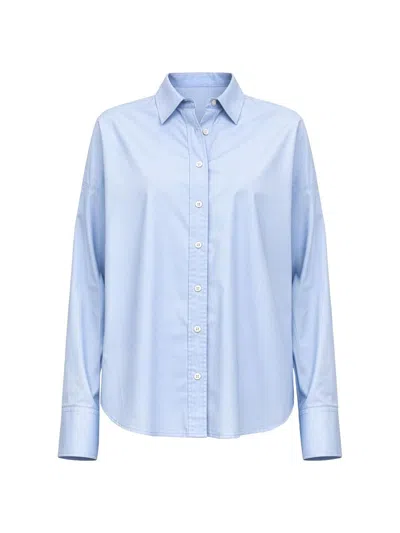 Callas Milano Sirene Scarf Front Shirt In Blue