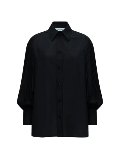 Callas Milano Women's Viola Pleated Sleeve Shirt In Black