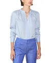 Câllas Callas Olympia Silk-blend Shirt In Blue