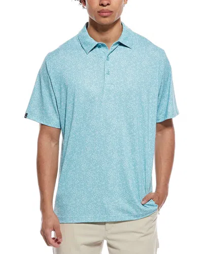Callaway All Over Chevron Printed Polo Shirt In Blue