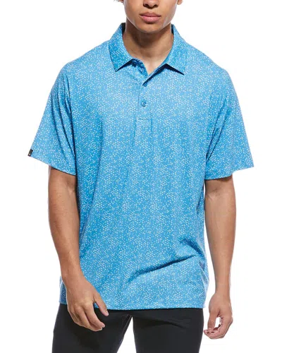 Callaway All Over Chevron Printed Polo Shirt In Blue