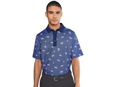 Callaway Azalea Gingham Print Polo In Blue