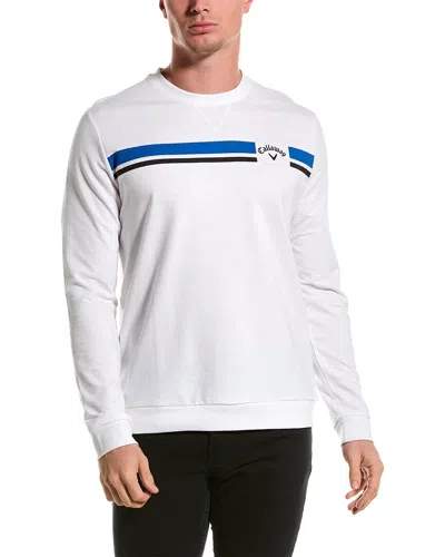 Callaway Better Walk Trademark Novelty Sweatshirt In White