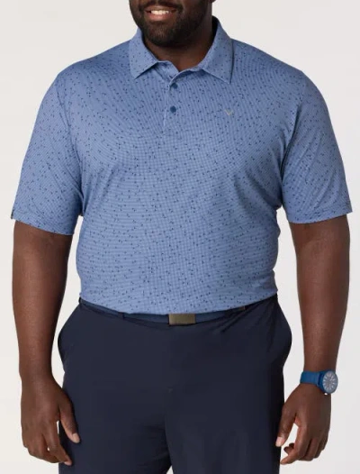 Callaway Big & Tall Chevron Gingham-printed Performance Polo Shirt In Multi