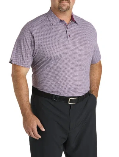 Callaway Big & Tall Chevron Printed Performance Polo Shirt In Purple