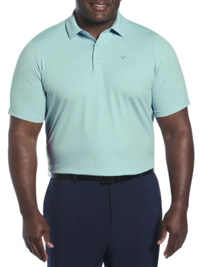 Callaway Big & Tall Classic Jacquard Golf Polo Shirt In Blue