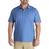 Callaway Big & Tall Cocktail Print Performance Polo Shirt In Blue
