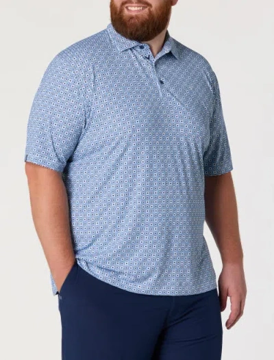 Callaway Big & Tall Foulard Print Golf Polo Shirt In Peacoat