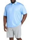 Callaway Big & Tall Geometric Heather Print Patterned Polo Shirt In Blue