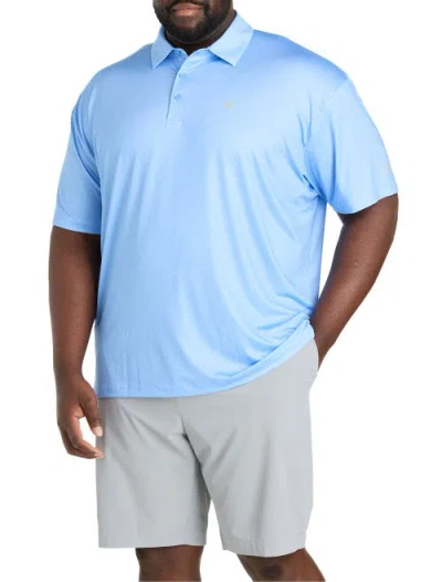 Callaway Big & Tall Geometric Heather Print Patterned Polo Shirt In Blue