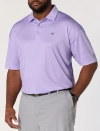 Callaway Big & Tall Geometric Heather Print Patterned Polo Shirt In Blue
