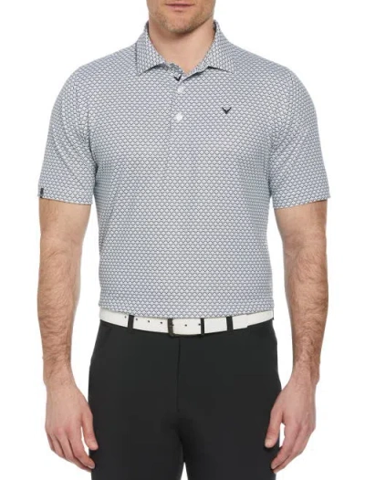 Callaway Big & Tall Gradient Chevron Print Polo Shirt In Gray