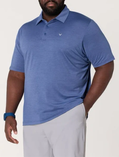 Callaway Big & Tall Heathered Jacquard Polo Shirt V2 In Blue