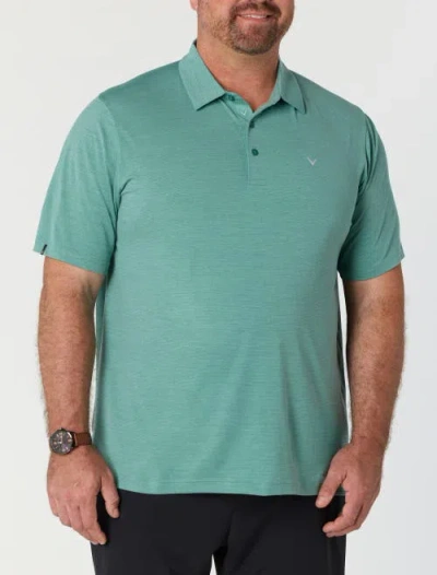 Callaway Big & Tall Heathered Jacquard Polo Shirt V2 In Green