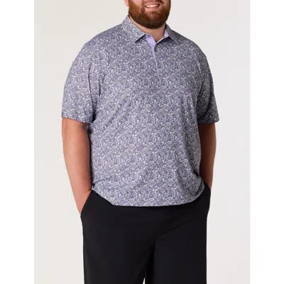 Callaway Big & Tall Hibiscus Print Polo Shirt In Sand Verbena