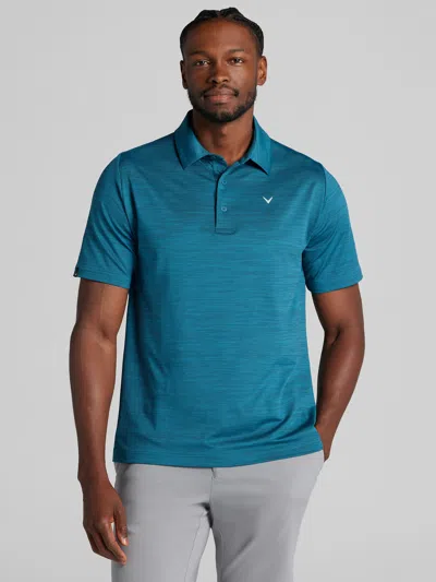 Callaway Big & Tall Men's Regular Fit Heathered Jacquard Polo In Blue