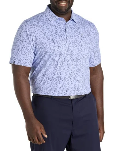 Callaway Big & Tall Micro Chevron Print Polo Shirt In Spring Lavender