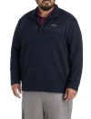 Callaway Big & Tall Mixed Media 1/4 Zip Performance Pullover In Black