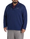 Callaway Big & Tall Mixed Media 1/4 Zip Performance Pullover In Blue