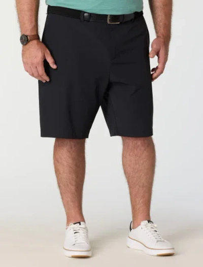 Callaway Big & Tall Premium Flat-front Golf Shorts In Black