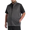 Callaway Big & Tall Zip-front Fleece Vest In Asphalt