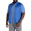 Callaway Big & Tall Zip-front Fleece Vest In Blue