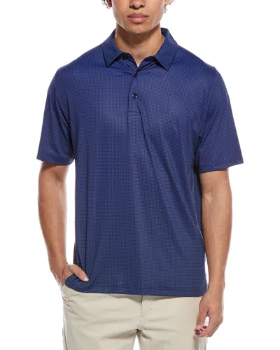 Callaway Chev Foulard Print Polo Shirt In Blue