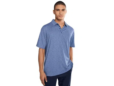 Callaway Chev Gingham Printed Polo In Blue