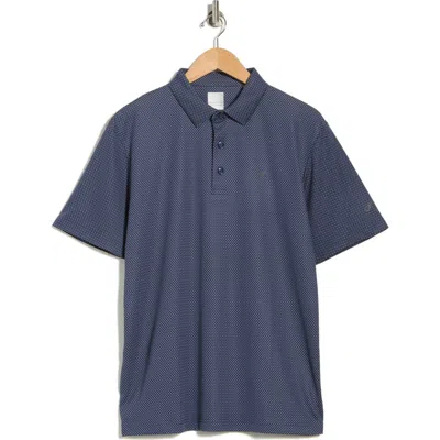 Callaway Chevron Jacquard Golf Polo In Blue