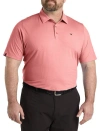 Callaway Classic Jacquard Golf Polo Shirt In Spiced Coral Htr