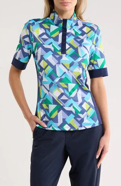 Callaway Colliding Chevron Geo Polo In Blue