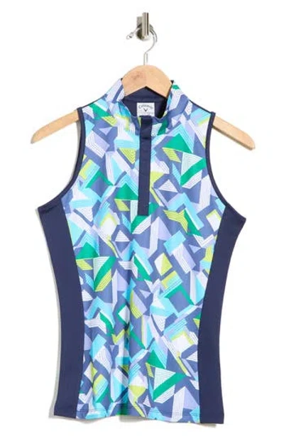 Callaway Colliding Geo Print Tank In Blue