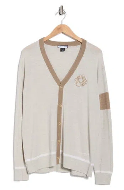Callaway Colorblock Wool Cardigan In Neutral