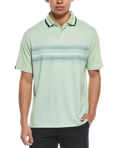 Callaway Engineered Roadmap Chevron Print Polo Shirt In Green