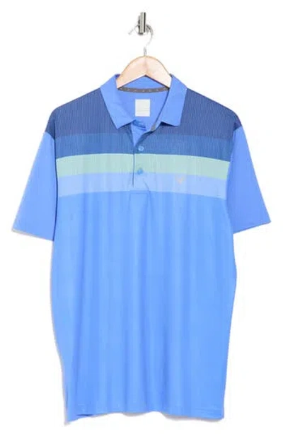 Callaway Engineered Stripe Texture Golf Polo In Blue