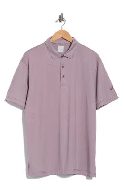 Callaway Fine Line Stripe Polo In Italian Plum