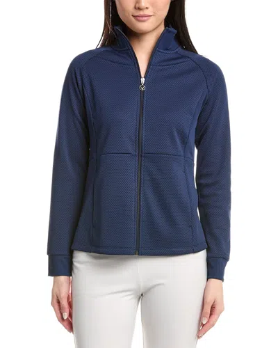 Callaway Full-zip Hex Fleece Jacket In Blue