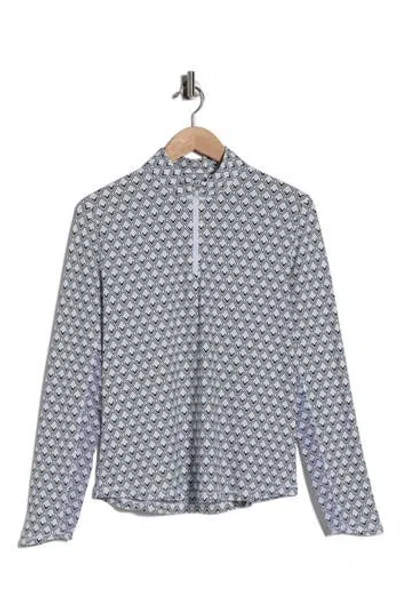Callaway Geometric Chevron Quarter Zip Pullover In Gray