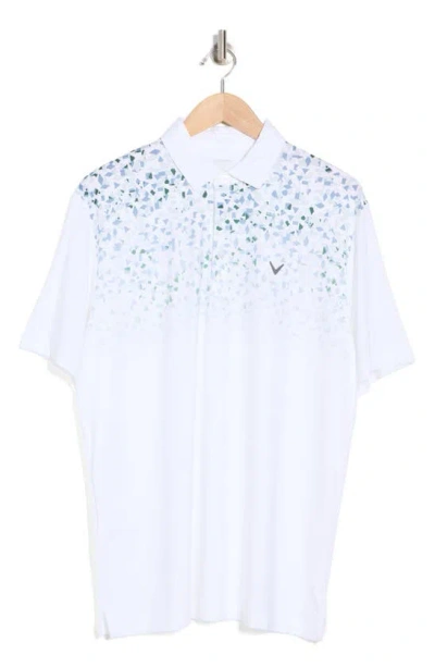 Callaway Golf Abstract Print Golf Polo In Bright White