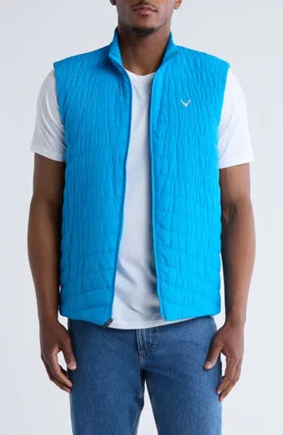Callaway Golf ® Chevron Quilted Puffer Vest In Methyl Blue
