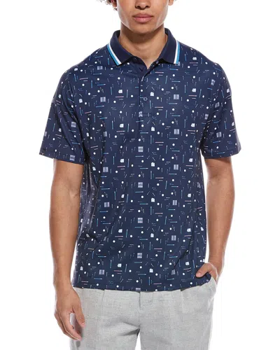 Callaway Golf Collection Print Polo Shirt In Blue