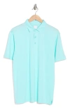 Callaway Golf Fine Line Stripe Polo In Aruba Blue