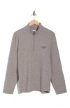 Callaway Golf ® Lux Touch 1/4 Zip Long Sleeve Pullover In Quiet Shade Heather