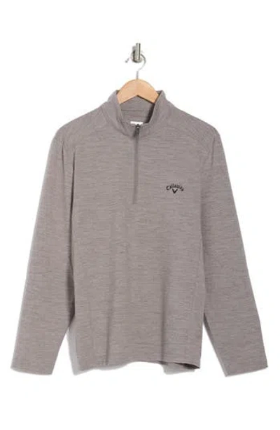 Callaway Golf ® Lux Touch 1/4 Zip Long Sleeve Pullover In Quiet Shade Heather