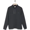 Callaway Golf ® Ottoman Heather Quarter Zip Golf Pullover In Black Heather