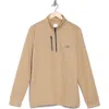 Callaway Golf ® Ottoman Heather Quarter Zip Golf Pullover In Khaki Heather