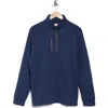 Callaway Golf ® Ottoman Heather Quarter Zip Golf Pullover In Peacoat Heather