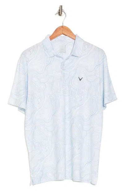 Callaway Golf Print Golf Polo In Bright White