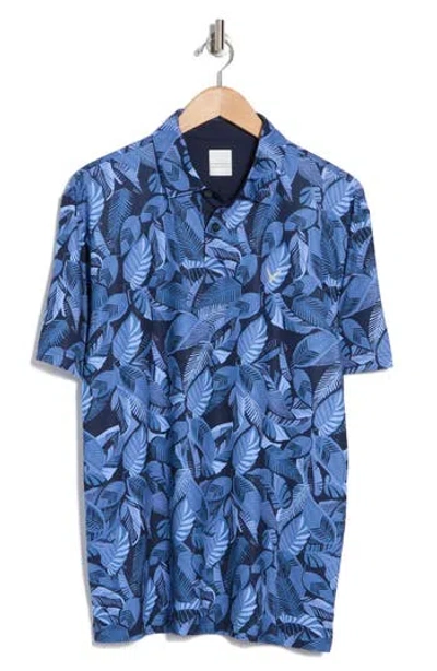 Callaway Golf ® Smu Leaf Print Polo In Peacoat