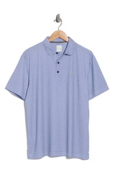 Callaway Gradient Chevron Short Sleeve Polo In Blue